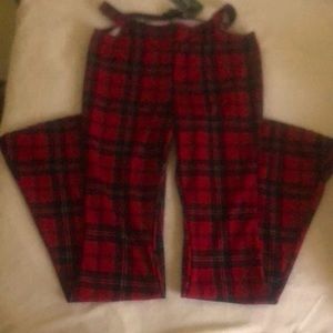 NWT - Just Polly & Esther New York Plaid Bell Bottoms w/peek-a-boo hips